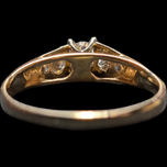 14K Yellow & White Gold Diamond Set Ring Size 9 3/4
