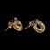 10K Tri Gold: Yellow, Rose & White Gold Circle Knot Stud Earrings