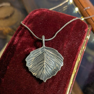 Sterling Silver James Avery Retired Fall Aspen Leaf Necklace