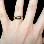 European Antique 18K Yellow Gold Band 1/4" Width Size 5 3/4