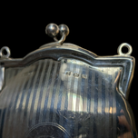 Antique William H Haseler Sterling Coin Purse / Hand Clutch with Loops & Ball Clasp 1919