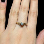 Vintage 14K-18K Gold Diamond Ring 6 1/4