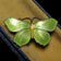 Sterling Silver Green Enamel Butterfly Brooch Signed HG