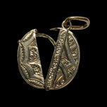 Antique 10K Yellow Gold Antique Victorian Repoussé Locket / Charm / Coin Holder