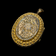 Antique Victorian Gold Filled Locket Pendant with Paste Stone