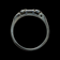 Vintage 18K White Gold & Diamond Row Ring Size 5 1/4
