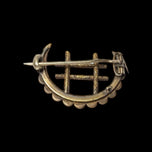 Antique Gold Filled Late Victorian Moon / Gate Sash Pin / Brooch