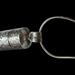 Sterling Silver Floral Pill Holder Case Necklace