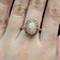 14K Yellow Gold Shell Left Facing Filigree Cameo Ring Size 7