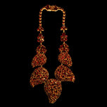 Vintage 1962 Bijoux Christian Dior Red Bib Necklace Red Rhinestone Couture: Original Box
