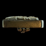 Antique Left Facing Cameo Brooch: Lava Stone & Gold Filled Shell C Clasp