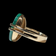 10K Yellow Gold Malachite Abstract Wave Ring Size 6 3/4