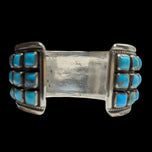 Verdy Jake Native American Navajo Natural Turquoise Mosaic Sterling Silver Cuff