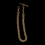 Antique Victorian Gold Filled Etched Pocket Watch Albert Chain