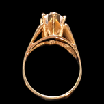 14K Cubic Zirconia Vintage Ring High Marquise Style Setting