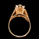 14K Cubic Zirconia Vintage Ring High Marquise Style Setting