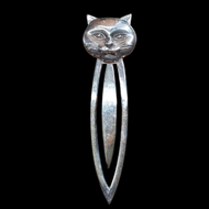 Sterling Silver Cat Bookmark or Page Marker Vintage