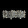 Sterling Silver Mexican Wave and Bead Panel Link Bracelet
