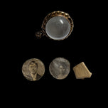 Antique Victorian Rolled Gold "Pool of Light" Rock Crystal Photo Locket Pendant / Fob / Orb