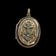 Antique Gold Filled Mourning Sailor Etched Anchor Locket With Turquoise and Seed Pearls