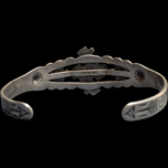 Sterling Silver Native Turquoise Cuff Bracelet Thunderbird Design
