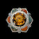 Vintage Scottish Sterling Silver Glass & Agate Specimen Brooch