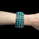 Verdy Jake Native American Navajo Natural Turquoise Mosaic Sterling Silver Cuff