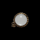 Antique Victorian Rolled Gold "Pool of Light" Rock Crystal Photo Locket Pendant / Fob / Orb