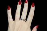 14K White Gold Channel Set Diamond Band Size 7 1/4