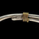 Mexico Sterling Silver Double Banded Cuff Bracelet with Brass Accents