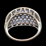 14K White Gold & Faceted Tanzanite Pave Ring