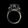 10K White Gold Synthetic Blue Spinel & Turquoise Ring Size 5.5