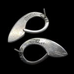 Sterling Silver Hans Hansen Denmark No. 423 Modernist Scandinavian Designer Earrings