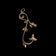 Edwardian 10K Yellow Gold & Seed Pearl Twisting Leaf Vine Lavalier Pendant