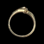 14K Yellow Gold Heart Shape Brilliant Cut Diamond Ring Size 6 3/4