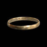 10K Yellow Gold Beveled Band Size 4 1/2