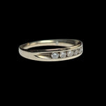 14K White Gold Channel Set Diamond Band Size 7 1/4