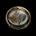 Antique Gold Filled Victorian Hair / Mourning Brooch / Seed Pearls