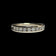 14K White Gold Channel Set Diamond Band Size 7 1/4