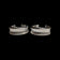 10K White Gold Brushed Bevel Chunky Wide Hoops 7.4mm
