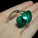 Hans Myhre Green Enamel & Sterling Silver MCM Norway Brooch