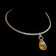 Sterling Silver & Amber Pendant Collar Necklace