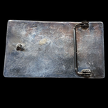 Large Navajo Sterling Silver Bear Claw Belt Buckle Native American