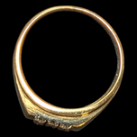 10-14K Yellow Gold Men's Diamond Cluster Ring Size 8 3/4