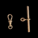 Antique 9K Gold T-Bar for Watch Chain