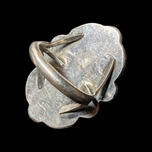 Sterling Silver Petrified Wood Ring Navajo Size 7 3/4