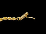 10K Yellow Gold Rope Chain 20.5" Barrel Clasp