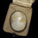 Antique Large Hand Carved Gold Filled Shell Cameo Brooch with Safety Chain