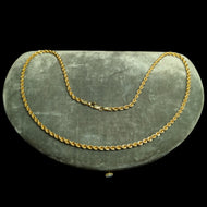18K Yellow Gold Rope Chain 15.5"