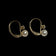 10K Two Tone Pearl & Diamond Chip Hinge Hoop Earrings